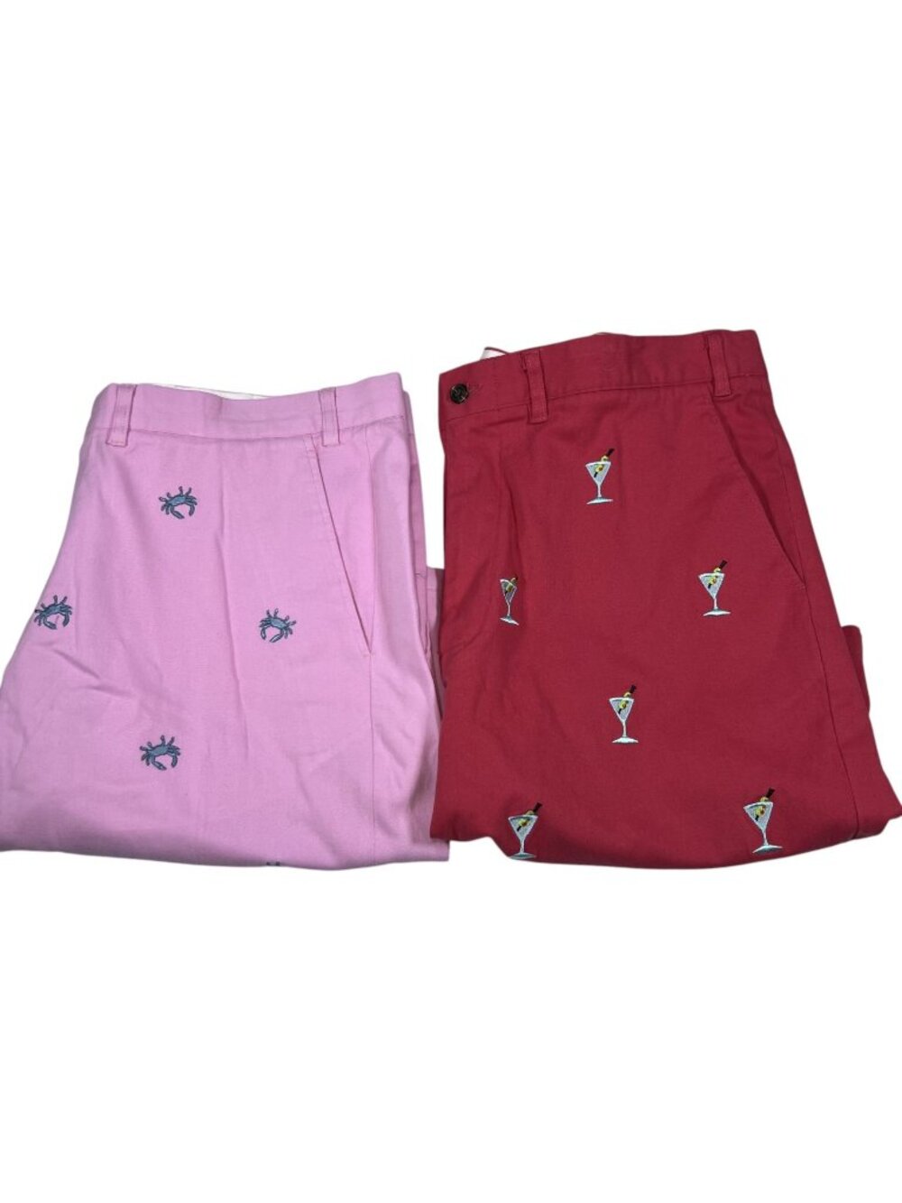 Castaway Nuntucket Island Mens Chino Shorts Crab Cocktail Print Size 40 Bundle